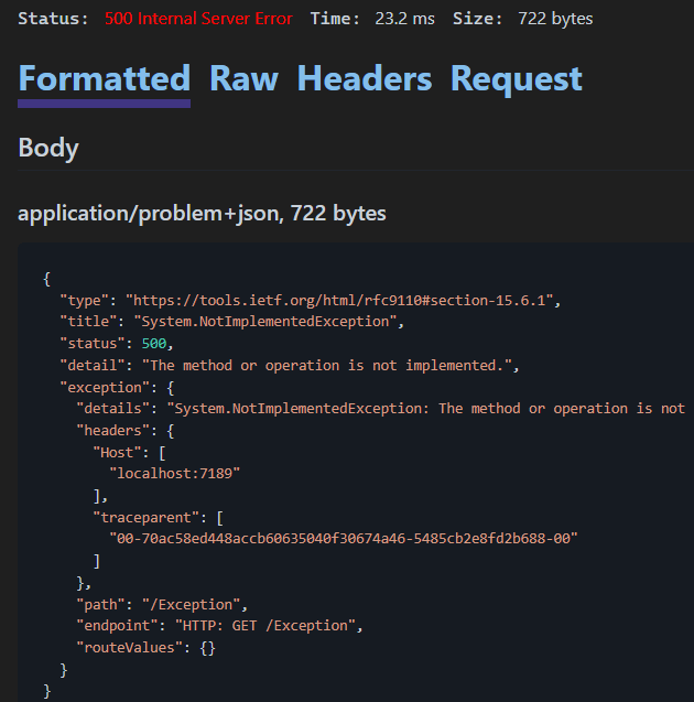 Match RFC 7807 Response Format